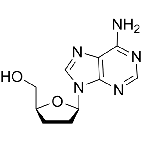 2',3'-Dideoxyadenosine Chemical Structure